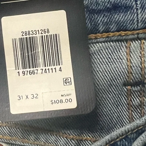 Levi’s Selvidge Slim Taper 512 Jeans with Patches Size 31 x 32